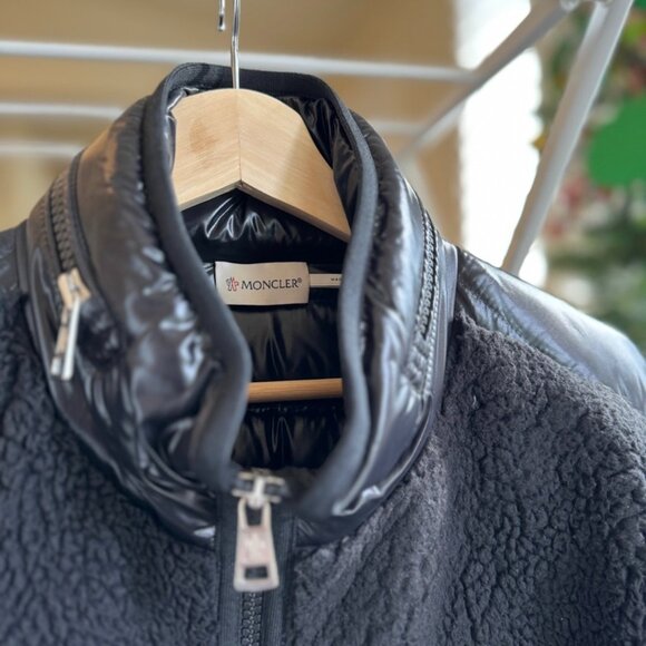 MONCLER Men’s Fleece Down Jacket (Size L) - Picture 1 of 11
